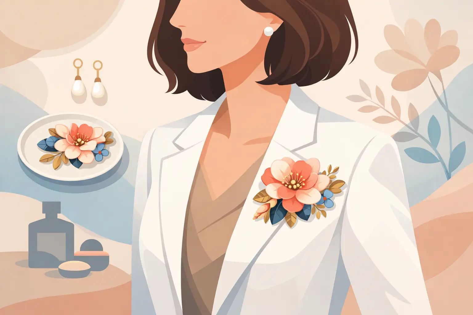 How to Wear a Statement Floral Brooch