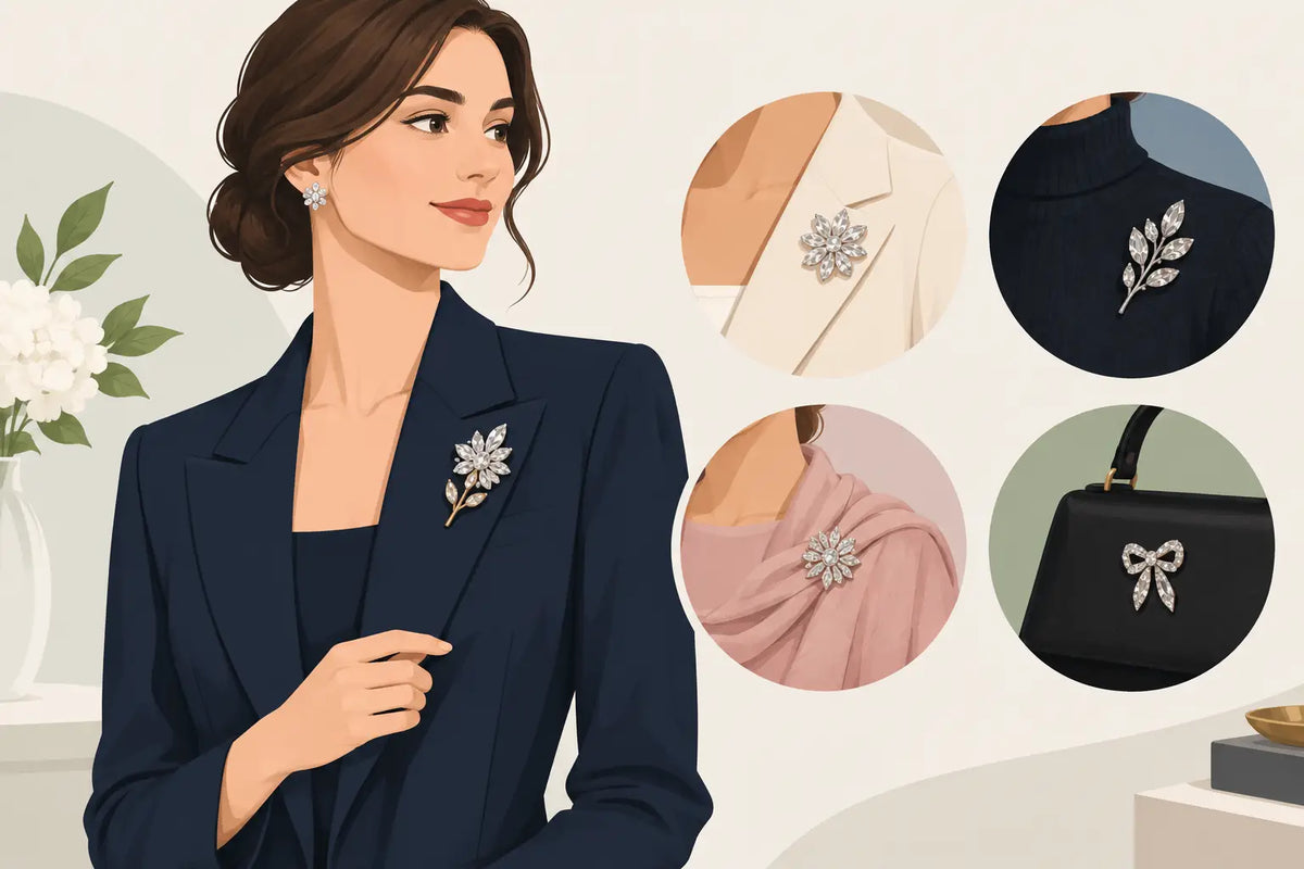 How to Wear Crystal Brooches Beautifully