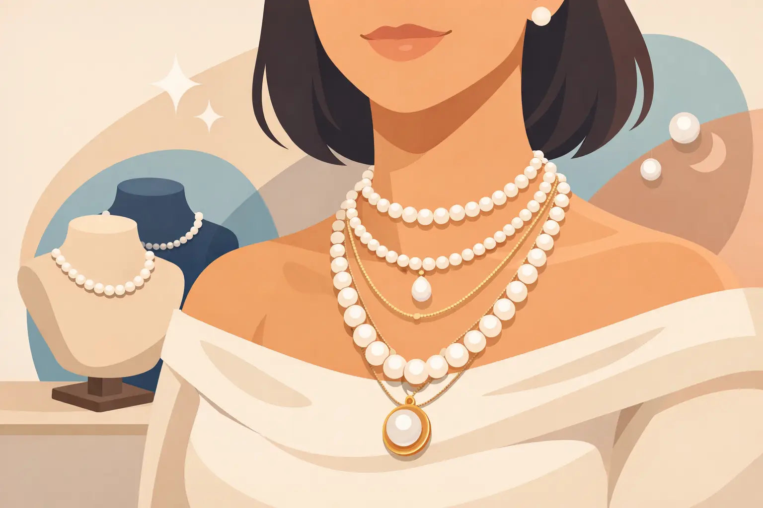 How to Layer Pearl Necklaces With Ease