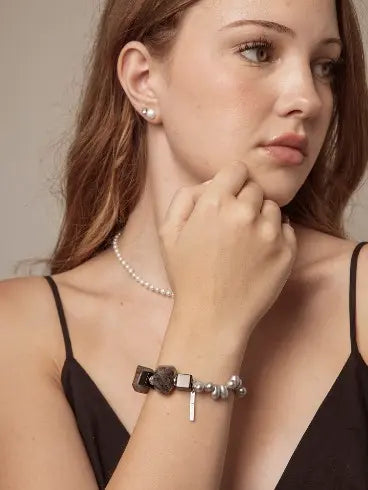 The Obsidian Arch Bracelet Miya Atelier