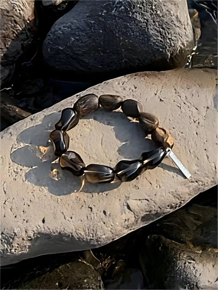 The Agarwood & Smoky Quartz Bracelet Miya Atelier