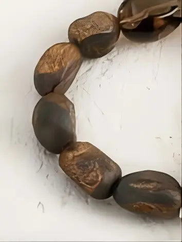 The Agarwood & Smoky Quartz Bracelet Miya Atelier
