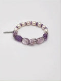 Amethyst Free-Form Bracelet – Textured Pearl & Sterling Silver Miya Atelier