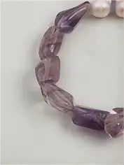 Amethyst Free-Form Bracelet – Textured Pearl & Sterling Silver Miya Atelier