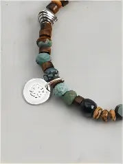 Golden Amber & Turquoise Bracelet Miya Atelier
