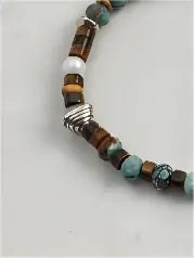 Golden Amber & Turquoise Bracelet Miya Atelier
