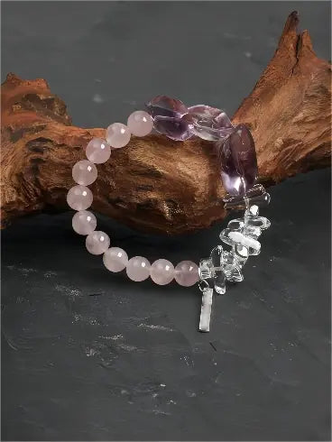 Amethyst & Rose Quartz Bracelet Miya Atelier