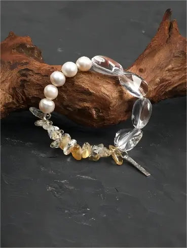 Golden Citrine & Crystal Clarity Bracelet Miya Atelier