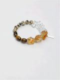 Golden Amber & Speckled Citrine Bracelet Miya Atelier