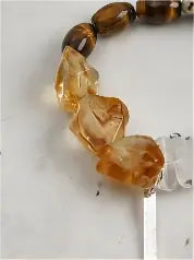 Golden Amber & Speckled Citrine Bracelet Miya Atelier