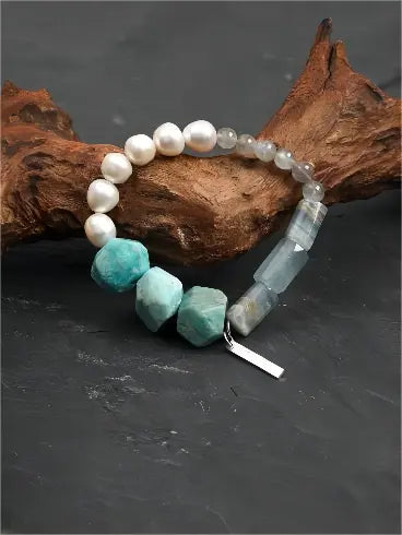 Verdant & Moon Pearl Bracelet Miya Atelier