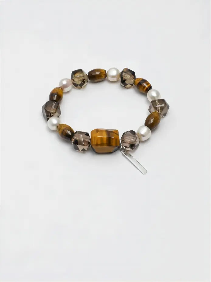 Tiger Grain & Smoky Moon Bracelet Miya Atelier