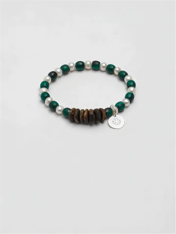Jade Vein & Moon Agarwood Bracelet Miya Atelier