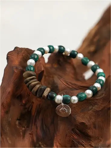 Jade Vein & Moon Agarwood Bracelet Miya Atelier