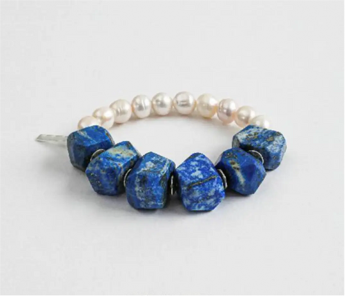 Blue Amber Bracelet Miya Atelier