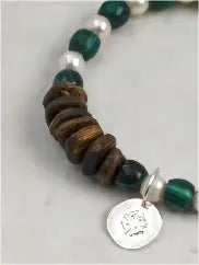 Jade Vein & Moon Agarwood Bracelet Miya Atelier