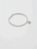 Moon Wraps & Silver Circle Bracelet Miya Atelier