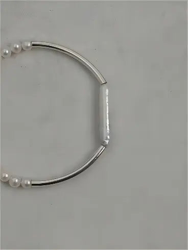 Moon Wraps & Silver Circle Bracelet Miya Atelier