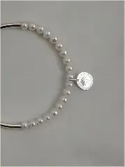Moon Wraps & Silver Circle Bracelet Miya Atelier