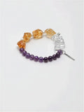 Amethyst Glow & Golden Crystal Bracelet Miya Atelier