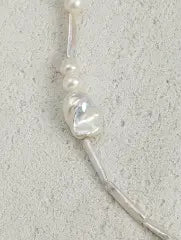 Baroque Agarwood Pearl Necklace Miya Atelier