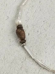 Baroque Agarwood Pearl Necklace Miya Atelier