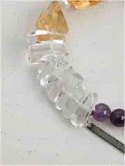 Amethyst Glow & Golden Crystal Bracelet Miya Atelier