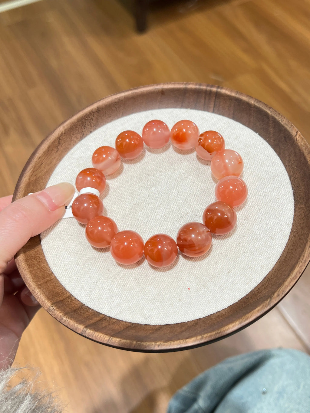 Icy-Run South Red Agate Bracelet – 15mm Beads, Year of the Horse Blessing Miya Atelier-Shenzhen