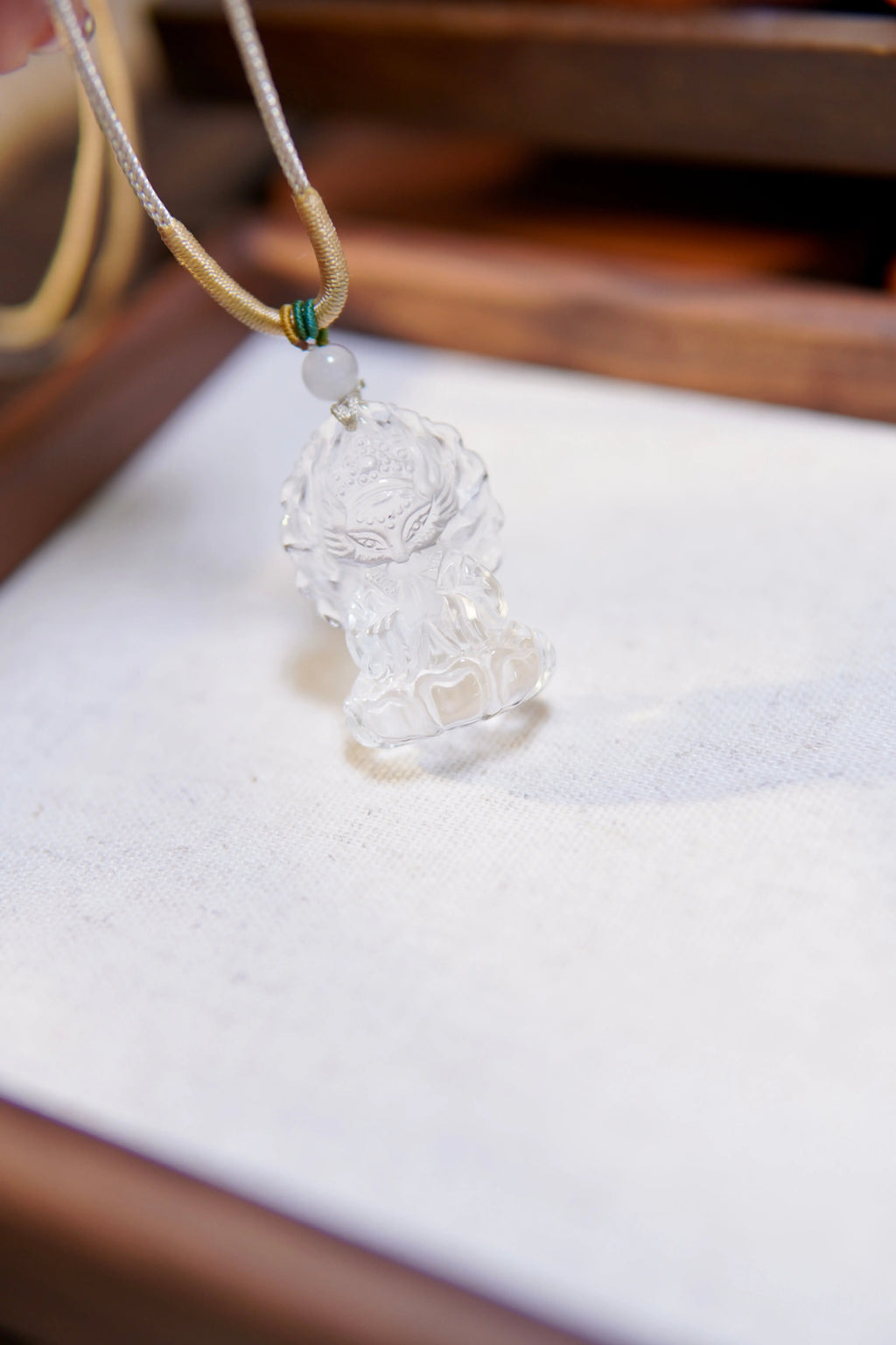 Clear Quartz Little Fox Pendant Necklace – Wisdom, Luck & Pure-Hearted Companionship Miya Atelier-Shenzhen