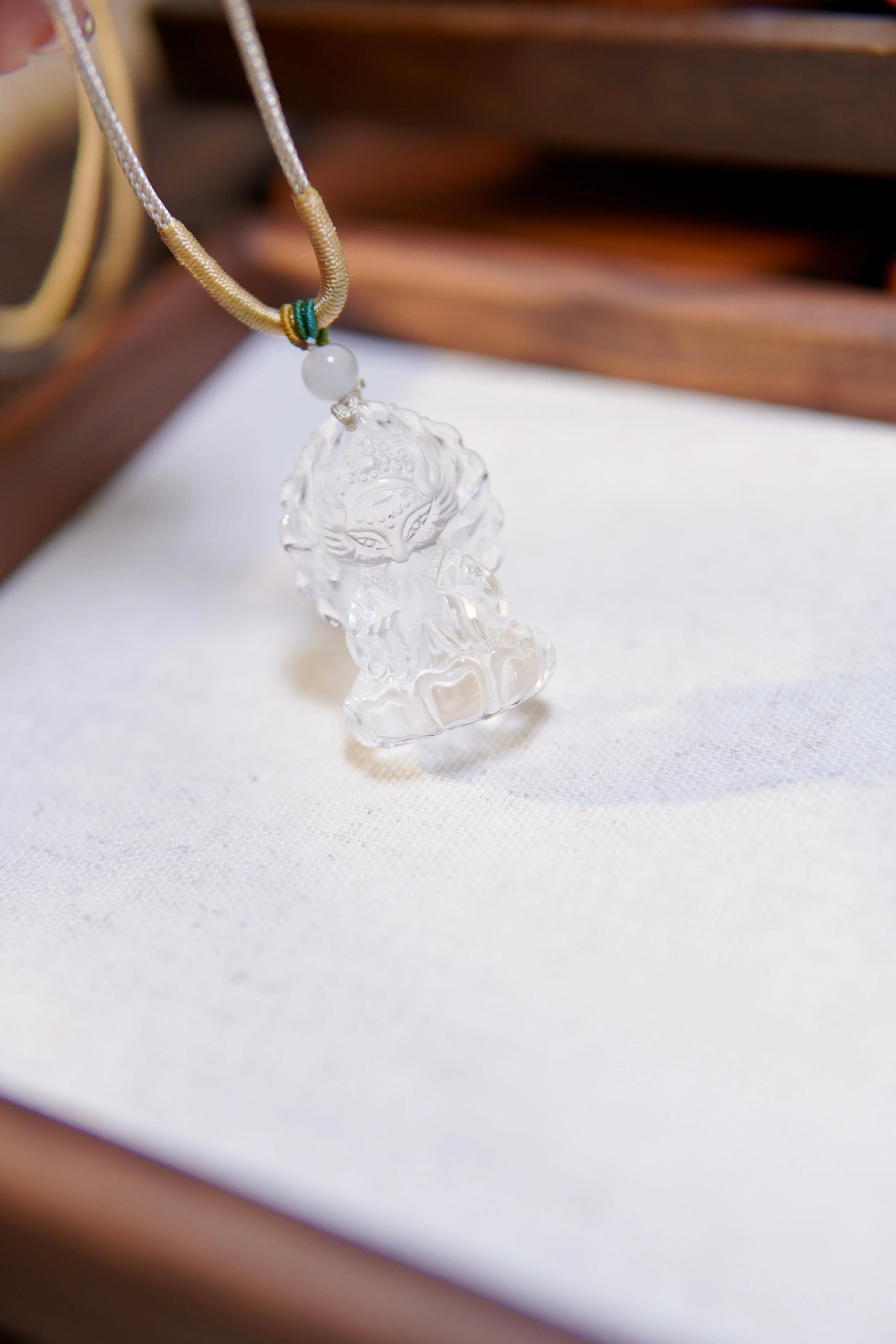 Clear Quartz Little Fox Pendant Necklace – Wisdom, Luck & Pure-Hearted Companionship Miya Atelier-Shenzhen