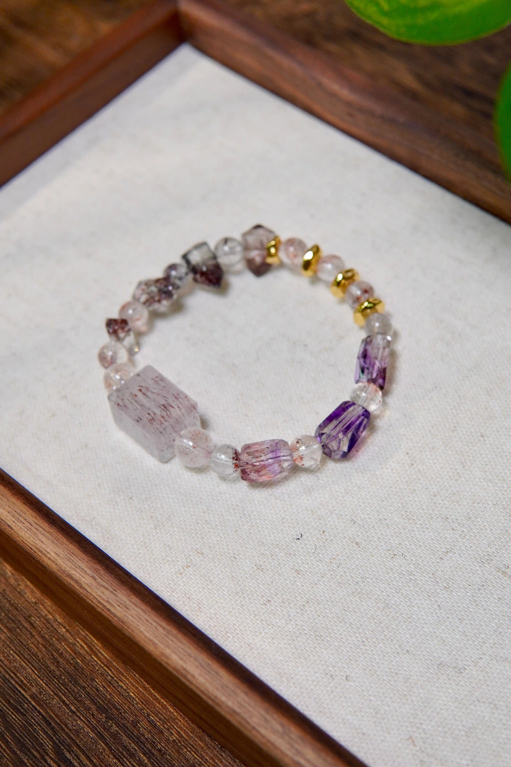 Super Seven Bracelet – 6-8mm Beads, Copper Gold-Plated Accents Miya Atelier-Shenzhen