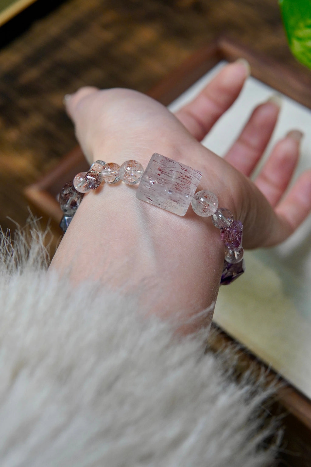 Super Seven Bracelet – 6-8mm Beads, Copper Gold-Plated Accents Miya Atelier-Shenzhen