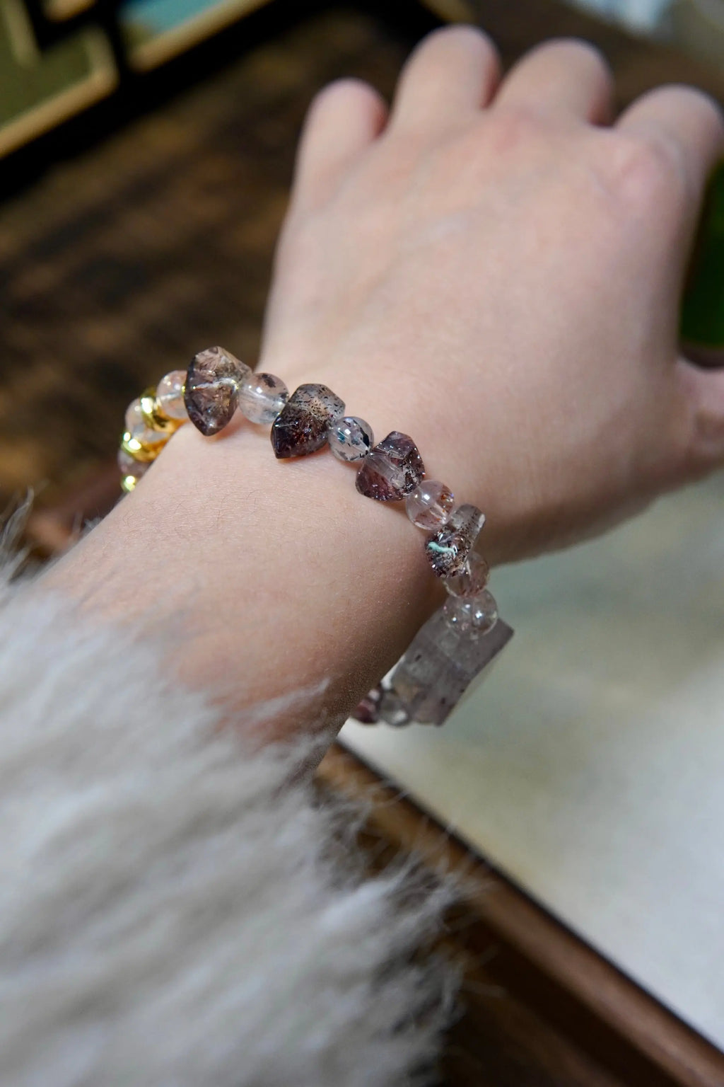 Super Seven Bracelet – 6-8mm Beads, Copper Gold-Plated Accents Miya Atelier-Shenzhen