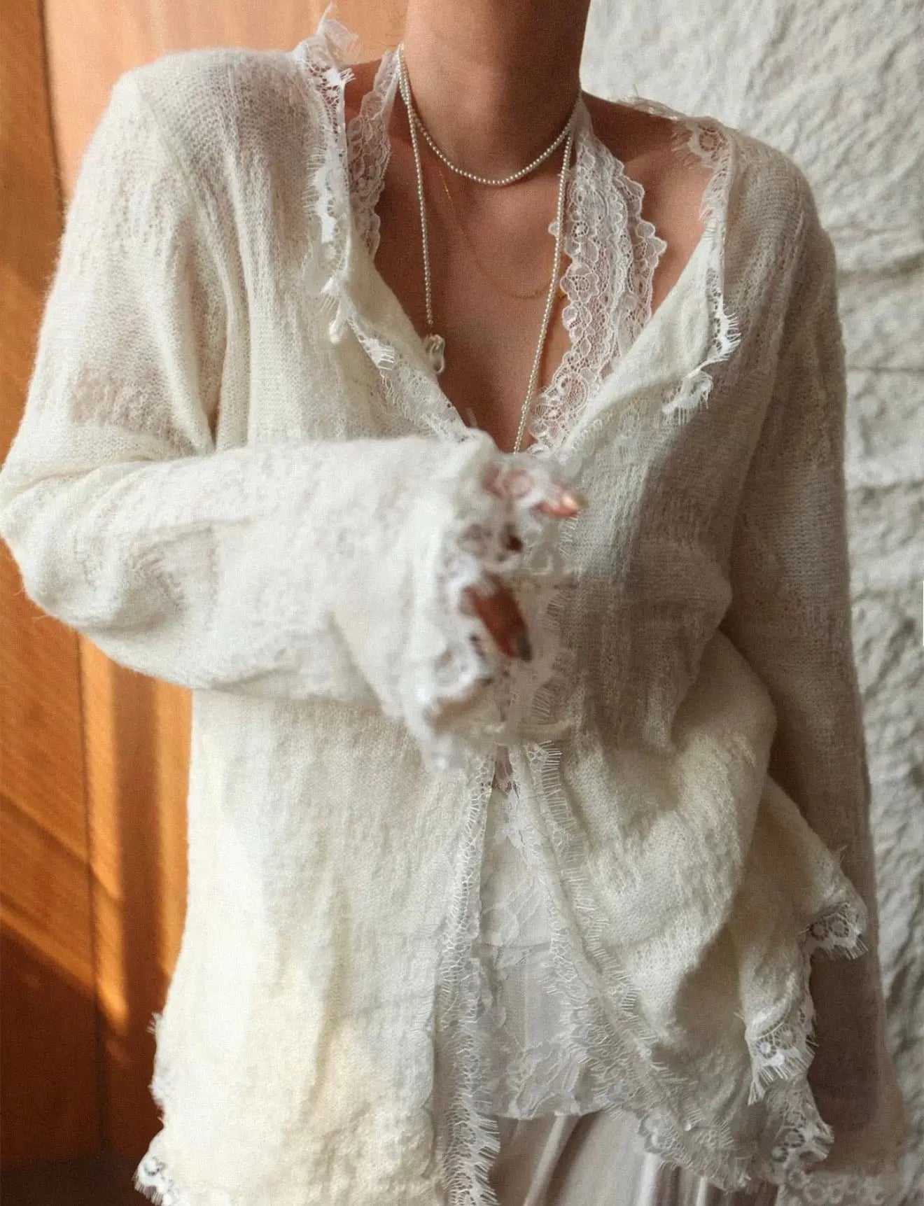 Eliou Extra-Long Baroque Pearl Sweater Chain