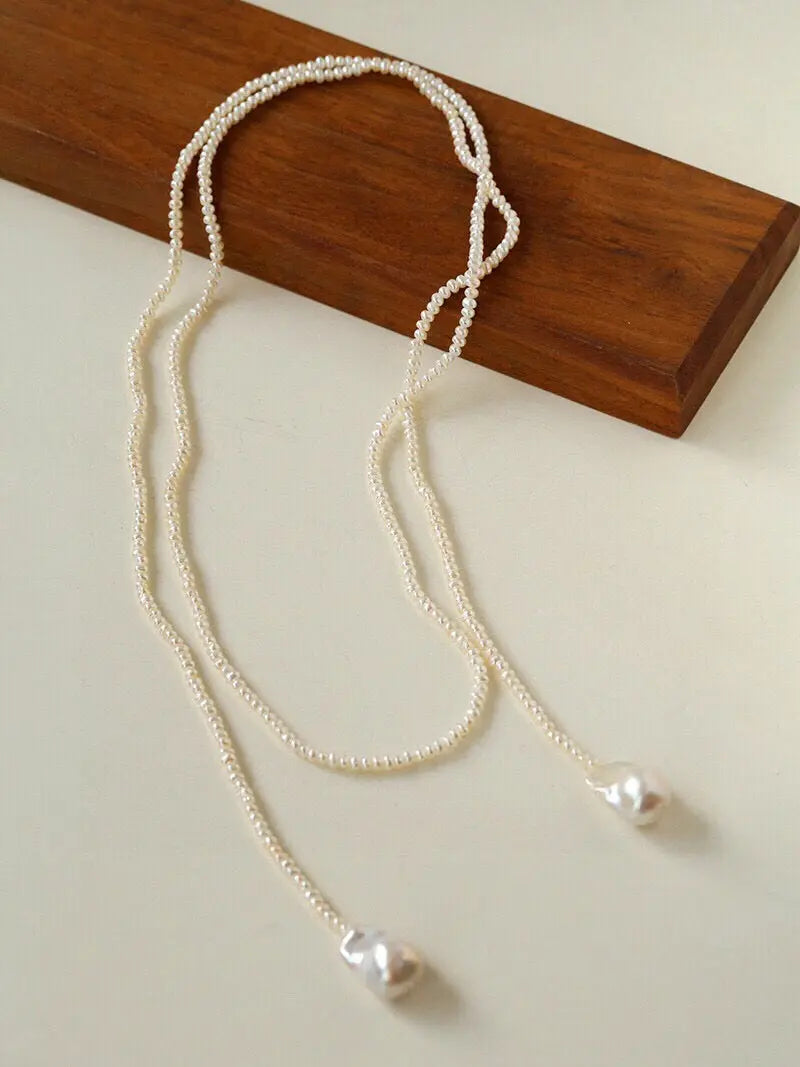 Eliou Extra-Long Baroque Pearl Sweater Chain