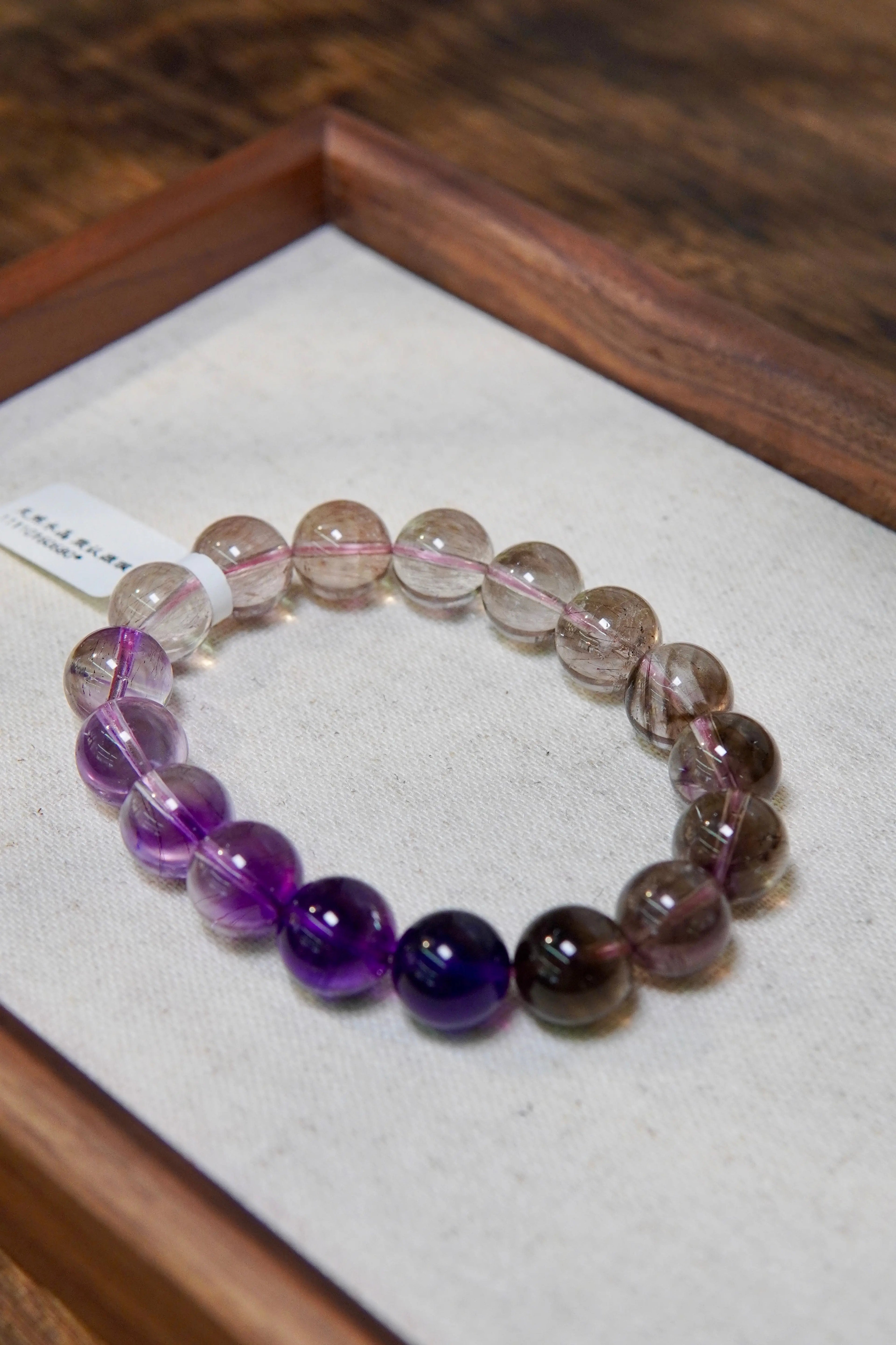 Gradient Super Seven Bracelet – 12mm Beads, Layered Luck & Energy Miya Atelier-Shenzhen
