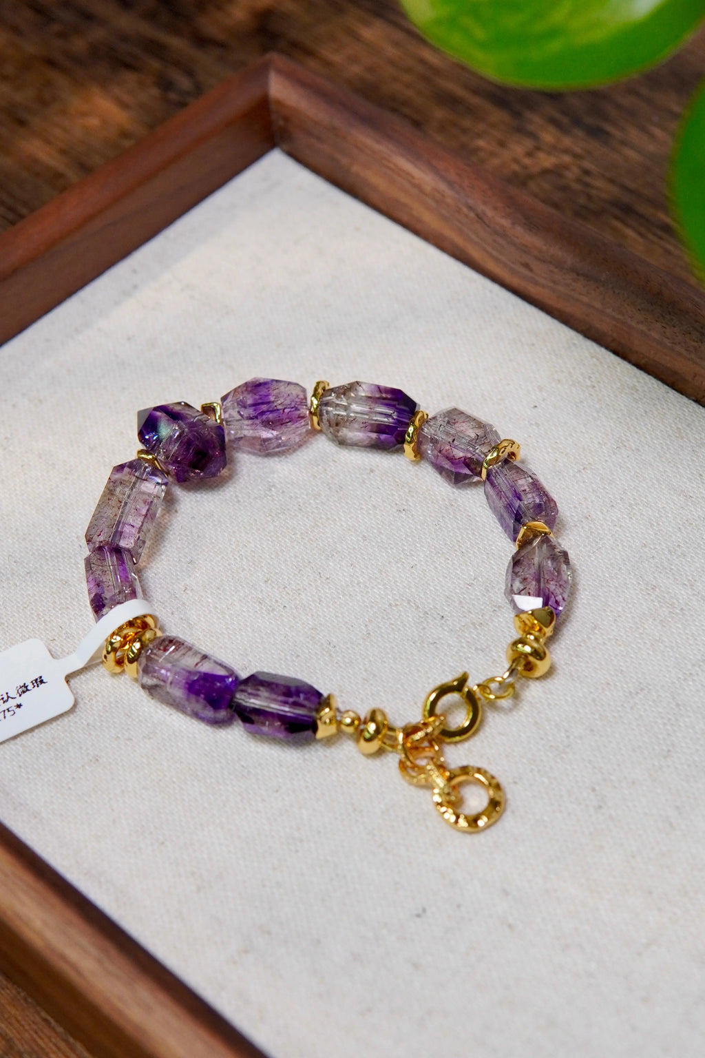 Super Seven Bracelet – 12mm Beads, Copper Alloy Accents Miya Atelier-Shenzhen