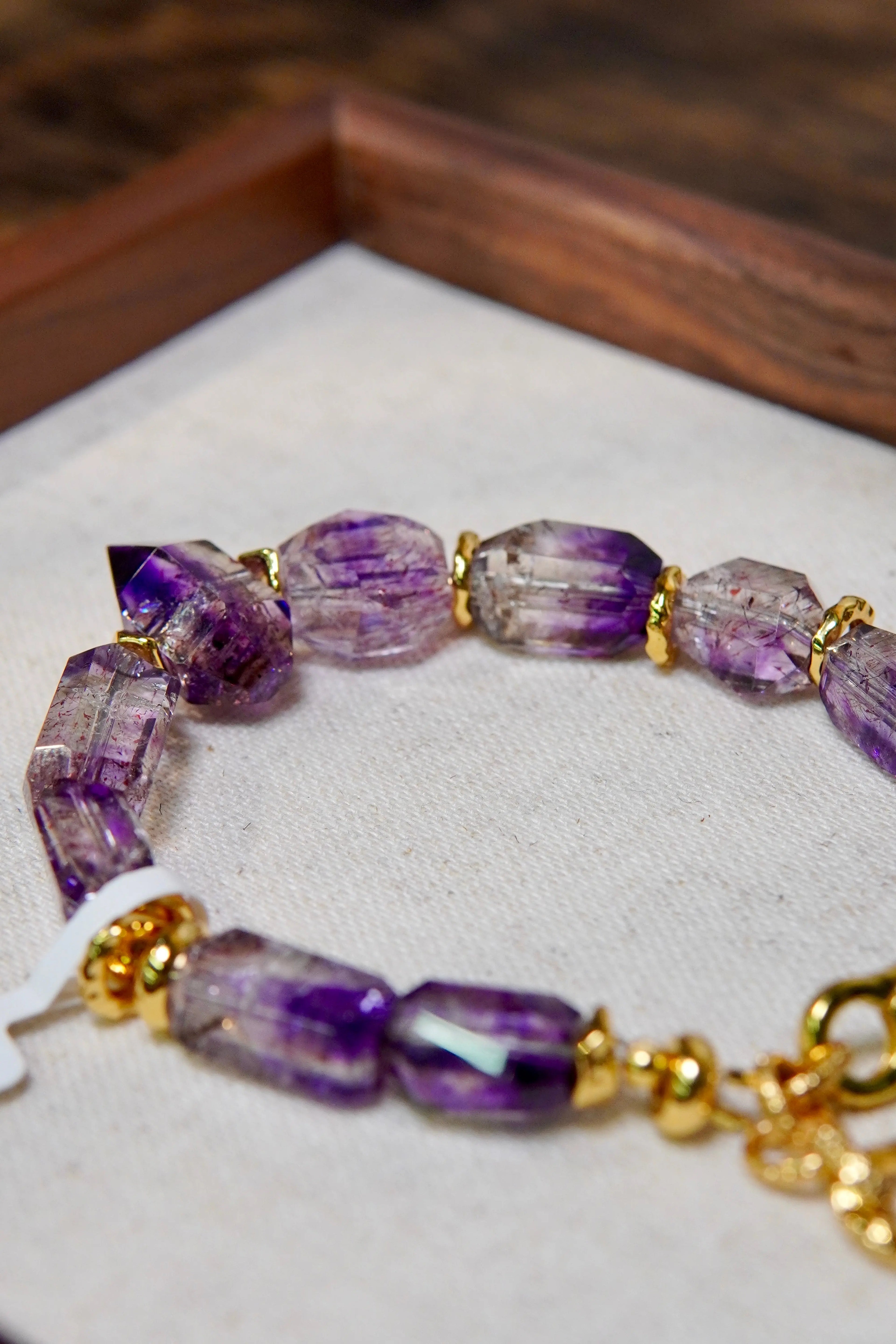 Super Seven Bracelet – 12mm Beads, Copper Alloy Accents Miya Atelier-Shenzhen
