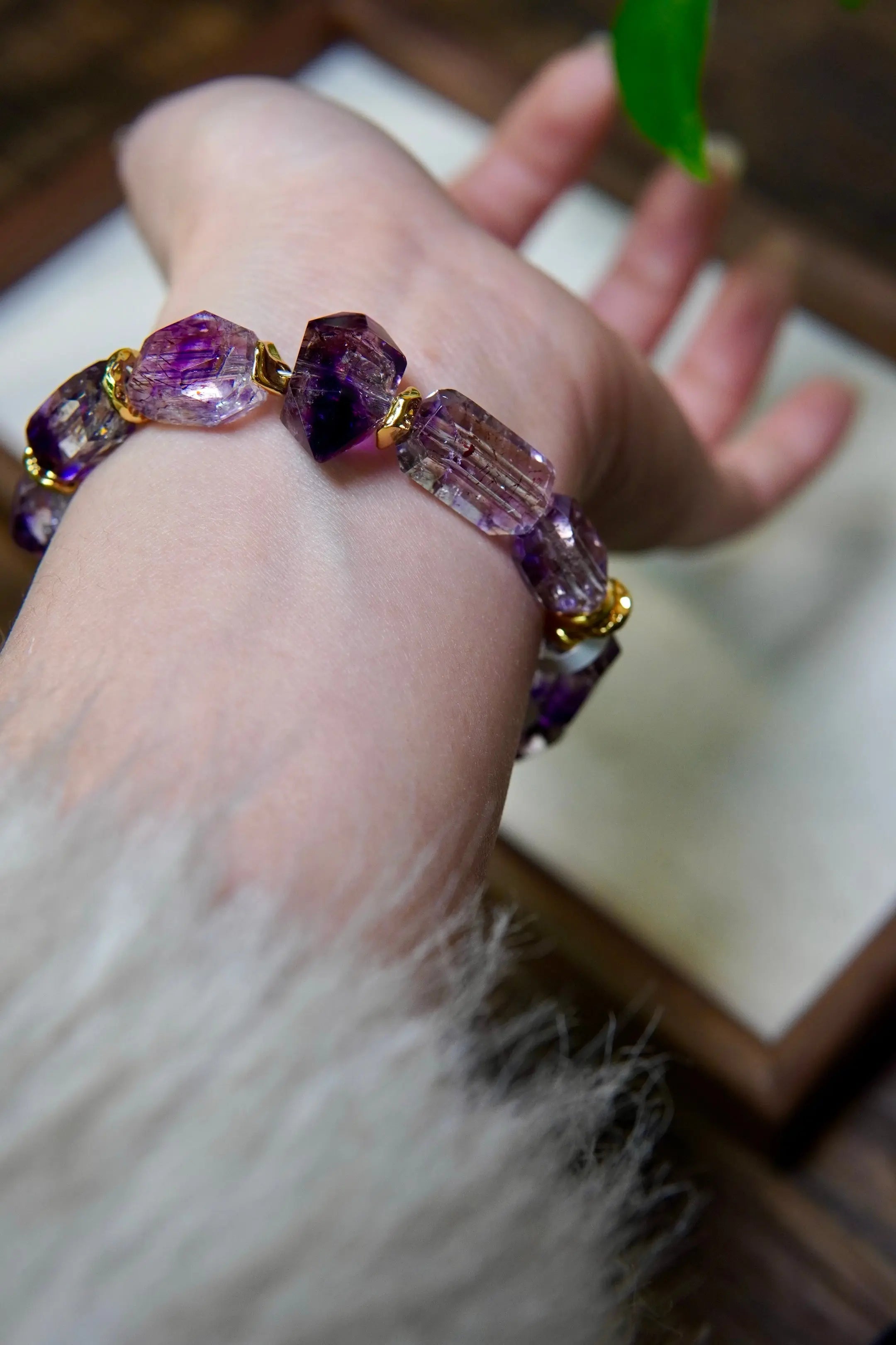 Super Seven Bracelet – 12mm Beads, Copper Alloy Accents Miya Atelier-Shenzhen
