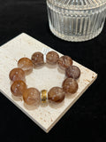 Rutilated Quartz Prosperity Bracelet – 20mm Beads, 30% Sterling Silver Accents Miya Atelier-Shenzhen