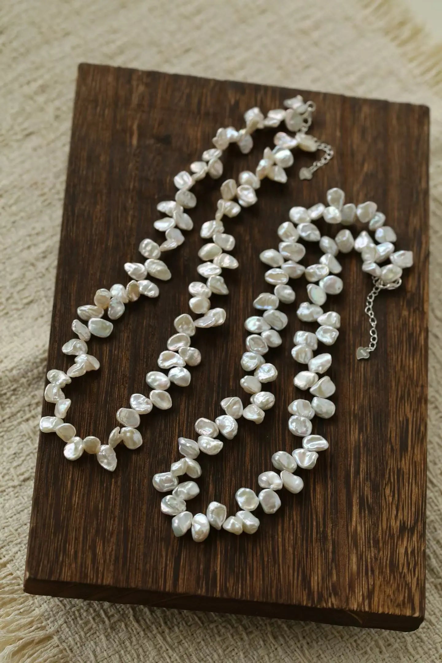 Natural Petal-Shaped Pearl Necklace