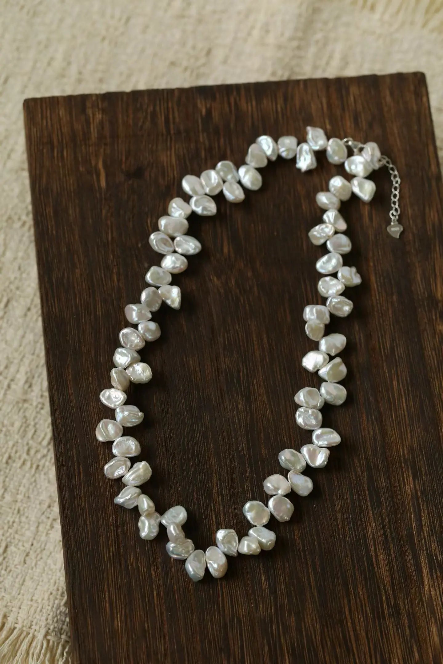 Natural Petal-Shaped Pearl Necklace