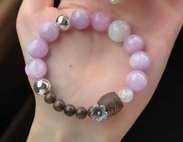 Heart-Healing Kunzite & Rare Kyara Agarwood Bracelet Miya Atelier-Shenzhen