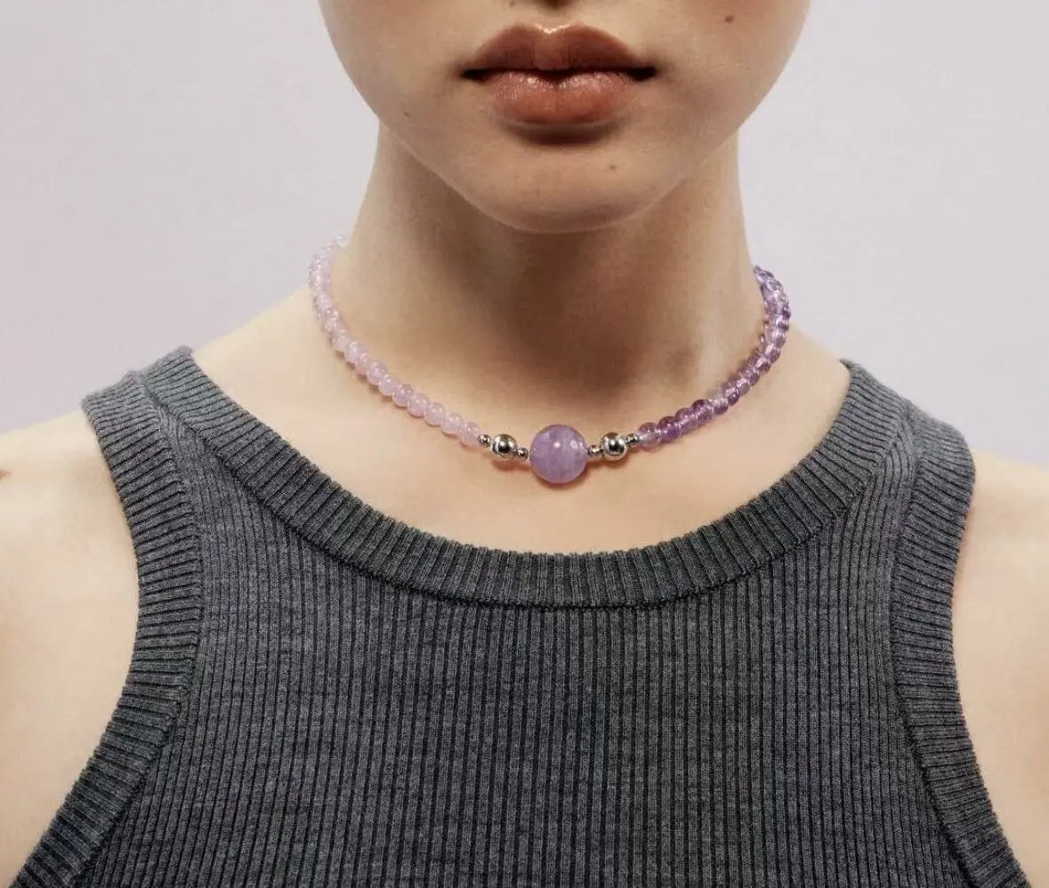 Gradient Purple Quartz Magnetic Bracelet