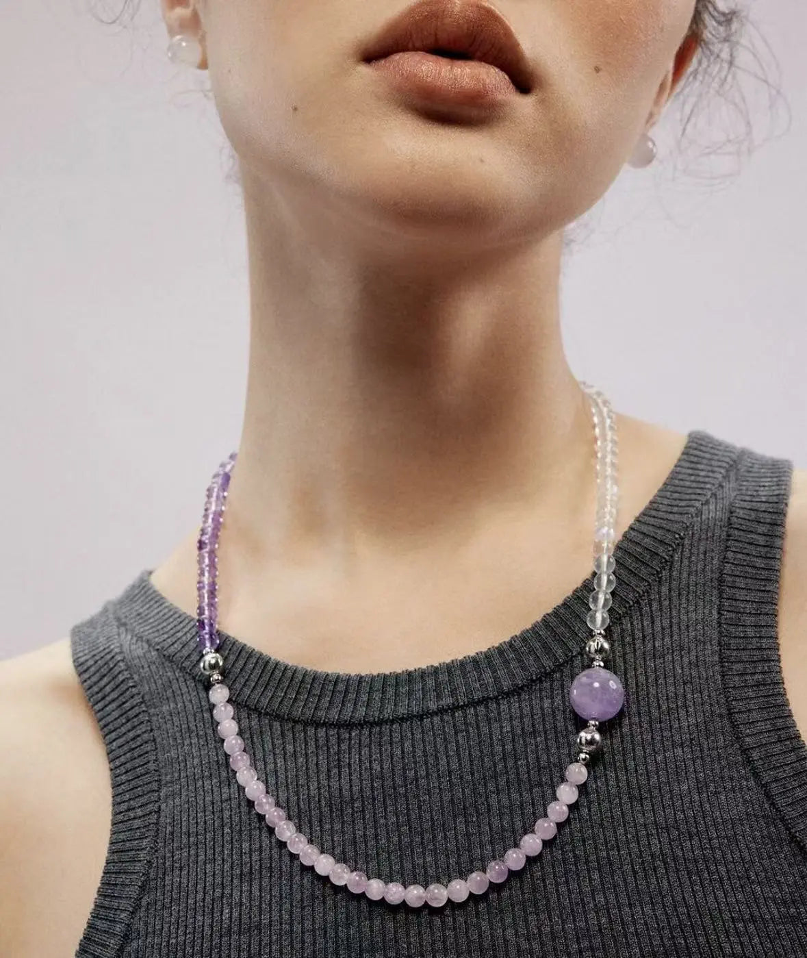 Gradient Purple Quartz Magnetic Bracelet