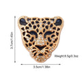6 PCS-Luxury CZ Leopard Head Button Clip | Crystal Panther Statement Jewelry for Shirts & Blouses