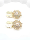 6PCS-Sparkling Crystal Flower Button Clips | Luxury Rhinestone Floral Cuff Jewelry