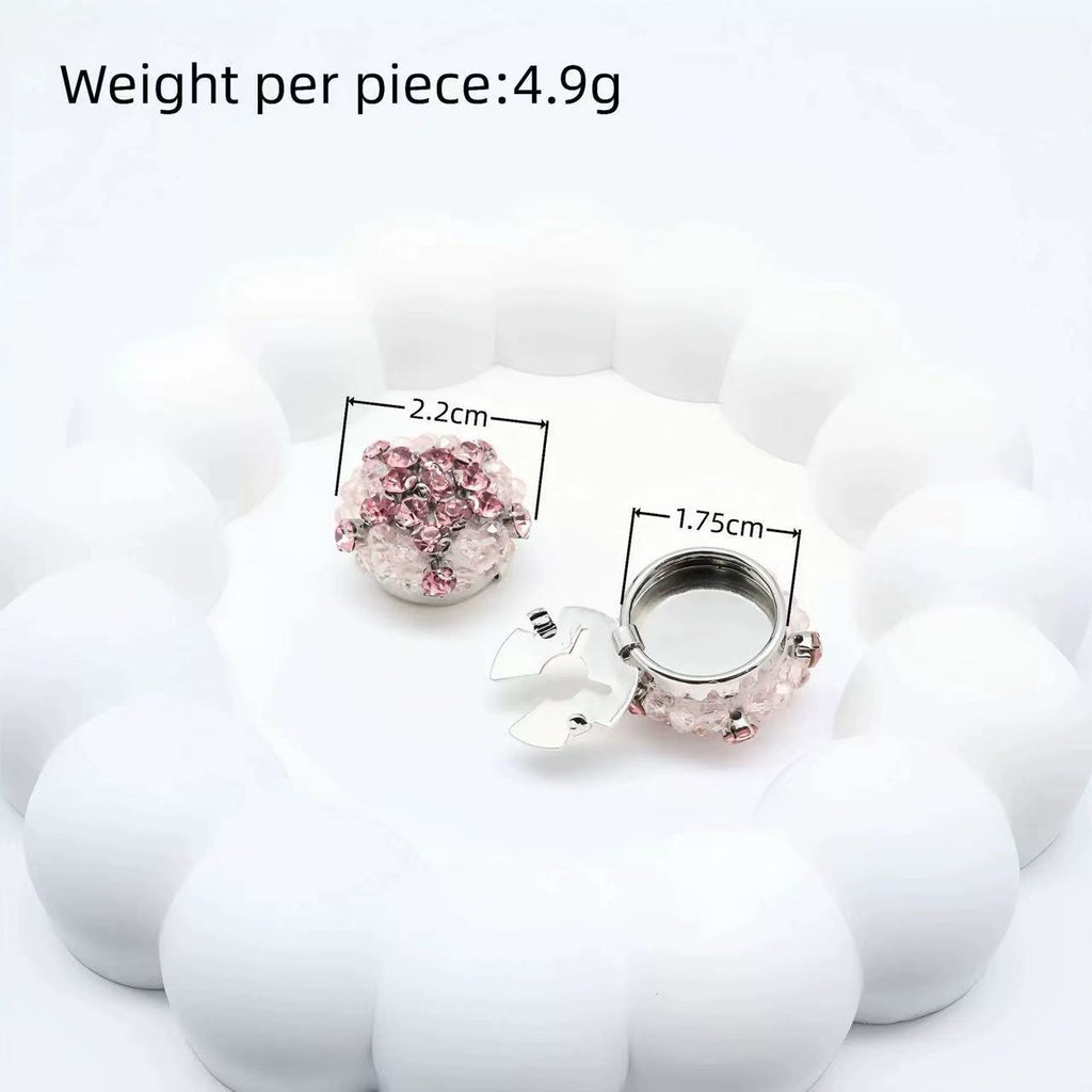 6 PCS-Pink Rhinestone Star Button Covers | Y2K Crystal Star Shirt Cufflinks Alternative