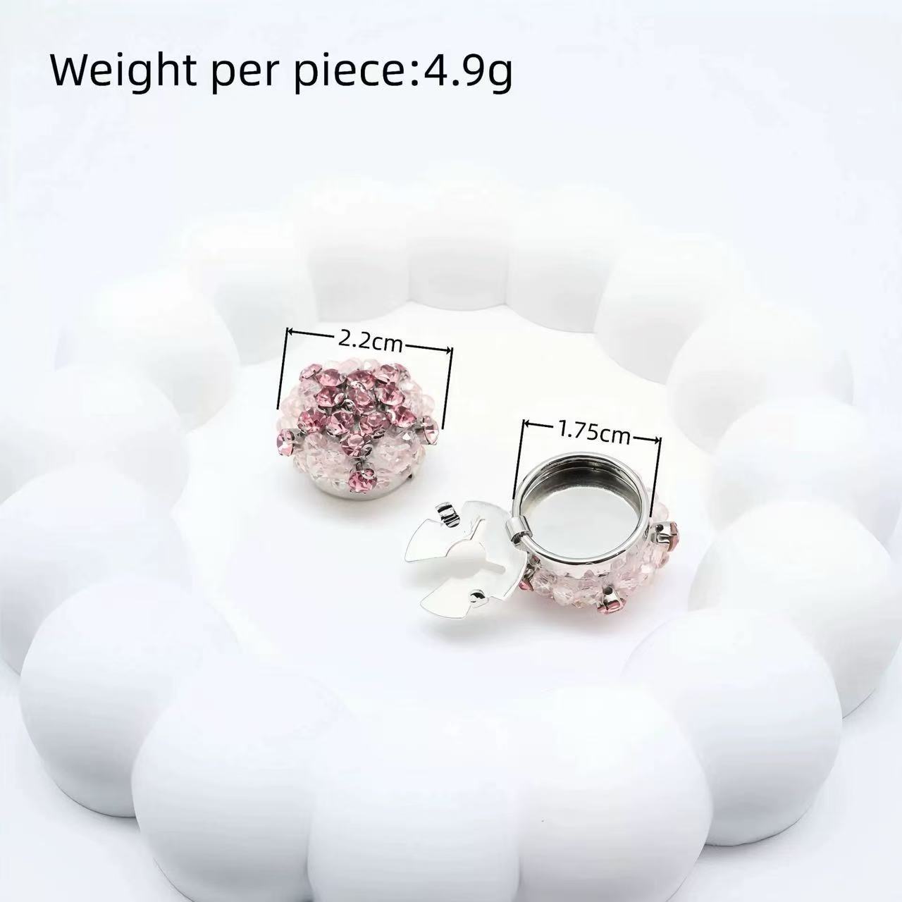 6 PCS-Pink Rhinestone Star Button Covers | Y2K Crystal Star Shirt Cufflinks Alternative