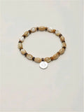 Shell Glow & Brown Shadow Bracelet Miya Atelier